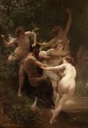 Adolphe William Bouguereau Nymphs and Satyr (mk26) painting